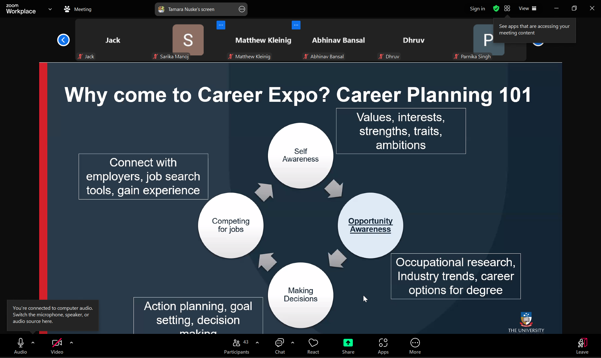 Career Expo Preparation Session